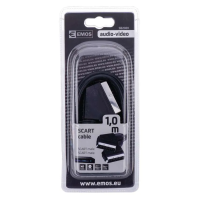 AV kabel EMOS SCART - SCART, 1 m (SB2001), černý