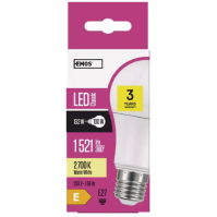 LED žárovka E27, 13,2 W (100 W), Classic A60, 1 521 lm, teplá bílá