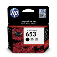 Inkoustová náplň HP 653, 6 ml, originální, 3YM75AE, černá