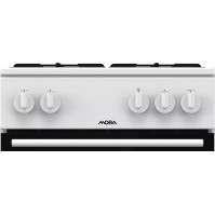 Plynový sporák Mora P 2240 AW, A, 50 cm, 70 l, bílý
