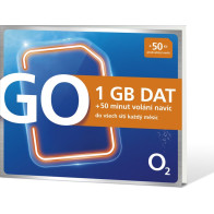 Předplacená SIM karta O2 GO 1 GB dat každý měsíc