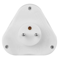 Rozbočovací zásuvka (rozdvojka) EMOS P0026, 3× kulatá 10 A, bílá