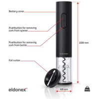 Otvírák na víno Eldonex WineSpin EWO-2100-BK, elektrický, černý