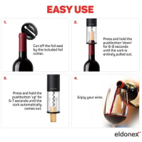 Otvírák na víno Eldonex WineSpin EWO-2100-BK, elektrický, černý