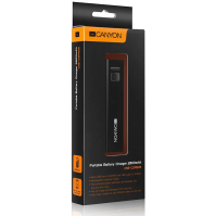 Hkuníková powerbanka Canyon CNE-CSPB26B, 2600 mAh, černá