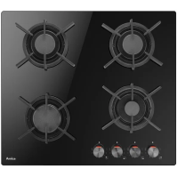 Plynová varná deska Amica DP 6413 BG, 4 plotýnky, 59 cm, černá
