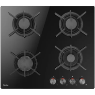 Plynová varná deska Amica DP 6413 BG, 4 plotýnky, 59 cm, černá