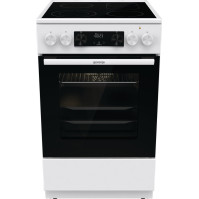 Sklokeramický sporák Gorenje GECS5C60WPA, A, 50 cm, 70 l, 11 funkcí, bílá