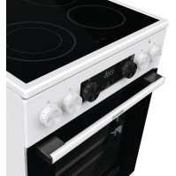 Sklokeramický sporák Gorenje GECS5C60WPA, A, 50 cm, 70 l, 11 funkcí, bílá