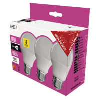 LED žárovka E27, 8,5 W (60 W), Classic A60, 806 lm, neutrální bílá, 3 ks