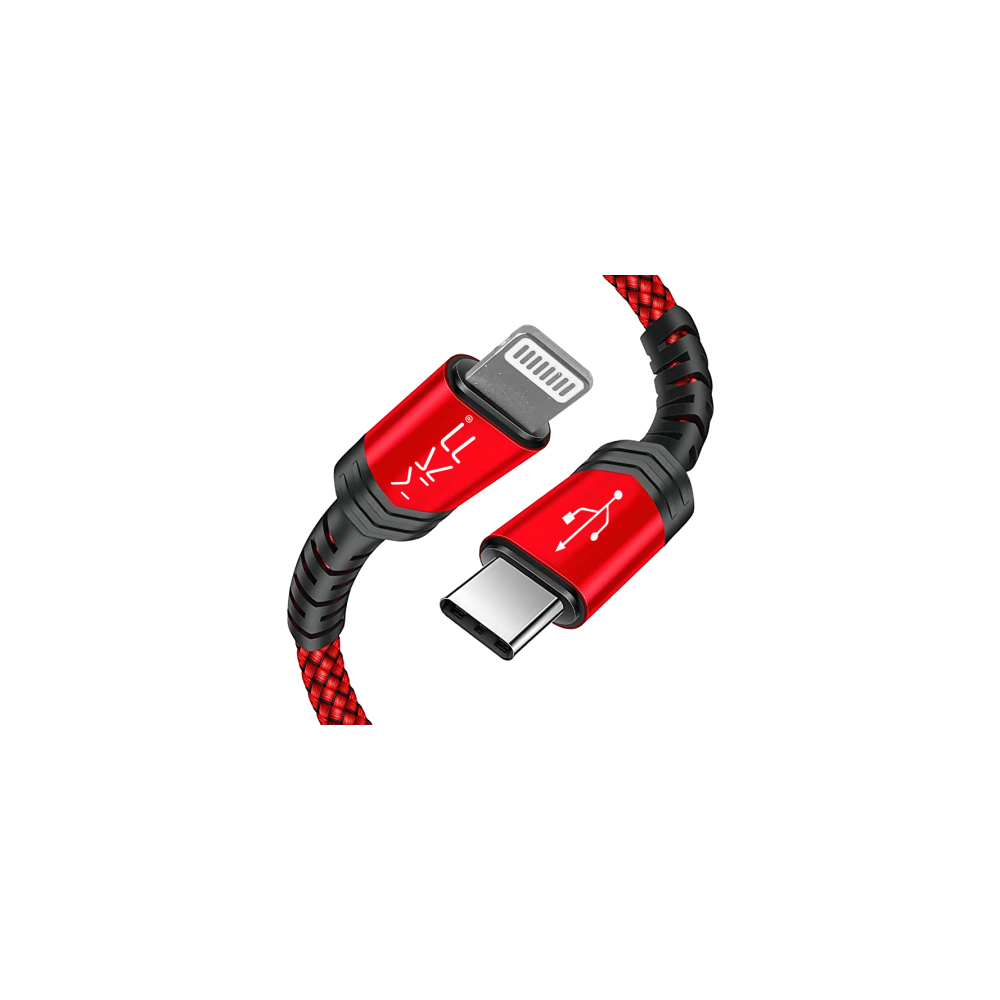 Datový a nabíjecí kabel USB-C / Lightning, MKF-USB12CL, 20W, 2A, opletení, 1,2 m