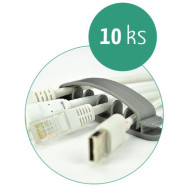 Organizace kabelů, organizátor, svorky, MKF-UK04, černé, 10 ks