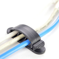 Organizace kabelů, organizátor, svorky, MKF-UK04, černé, 10 ks