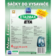Jolly ETA2MAX - textilní sáčky do vysavačů ETA a dalších, antibakteriální, 4 ks