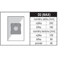 Jolly D2MAX - textilní sáčky do vysavačů AEG; ETA a dalších, antibakteriální, 4 ks