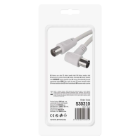 Anténní koaxiální kabel stíněný 3,5m – úhlová vidlice (90°), 3,5 m