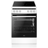 Sklokeramický sporák Amica SS 19 EBW, A, 50 cm, 65 l, 9 funkcí, bílá