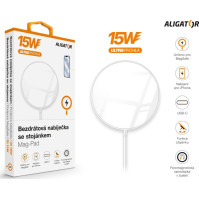 Bezdrátová nabíječka Aligator AMS01WT Magsafe, Mag-Pad, 15 W, bílá