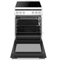 Sklokeramický sporák Amica SS 19 EBW, A, 50 cm, 65 l, 9 funkcí, bílá