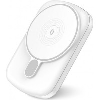 Powerbanka Aligator AMS03WT s bezdrátovým nabíjením, 5000 mAh, MagSafe (Mag-Bank), 15 W, bílá