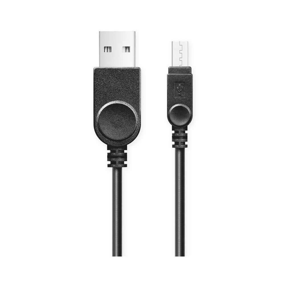 Kabel Aligator Micro USB s prodlouženým konektorem, 1 m (DAKAMUOUT), černý