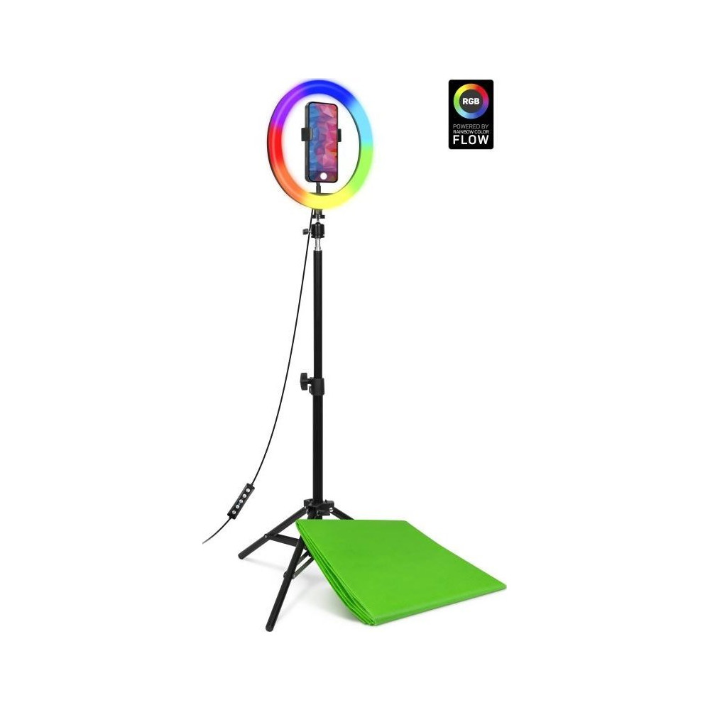 Sada Connect IT Streaming Box Selfie10RGB kruhové světlo pro streamování, YouTube, TikTok natáčení (CLI-5000-SM)