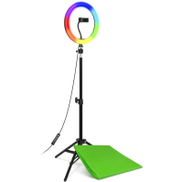 Sada Connect IT Streaming Box Selfie10RGB kruhové světlo pro streamování, YouTube, TikTok natáčení (CLI-5000-SM)