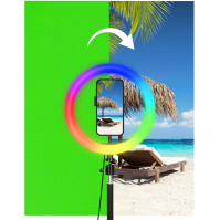 Sada Connect IT Streaming Box Selfie10RGB kruhové světlo pro streamování, YouTube, TikTok natáčení (CLI-5000-SM)