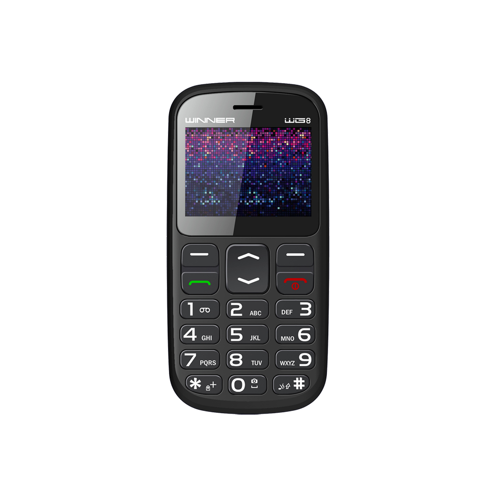 Telefon pro seniory WG 8 C, Seniorphone/WG8, černý
