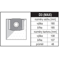 Jolly D3 - sáčky do vysavačů Daewoo, Tesla/Team a dalších, 5 ks