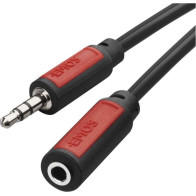 JACK kabel 3,5 mm stereo, vidlice - 3,5 mm zásuvka, EMOS SM5102, délka 2,5 m