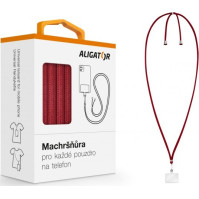 Machršňůra Aligator, univerzální šňůrka pro mobilní telefon, červená (UST002)