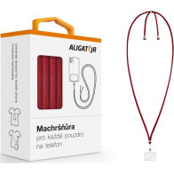 Machršňůra Aligator, univerzální šňůrka pro mobilní telefon, červená (UST002)