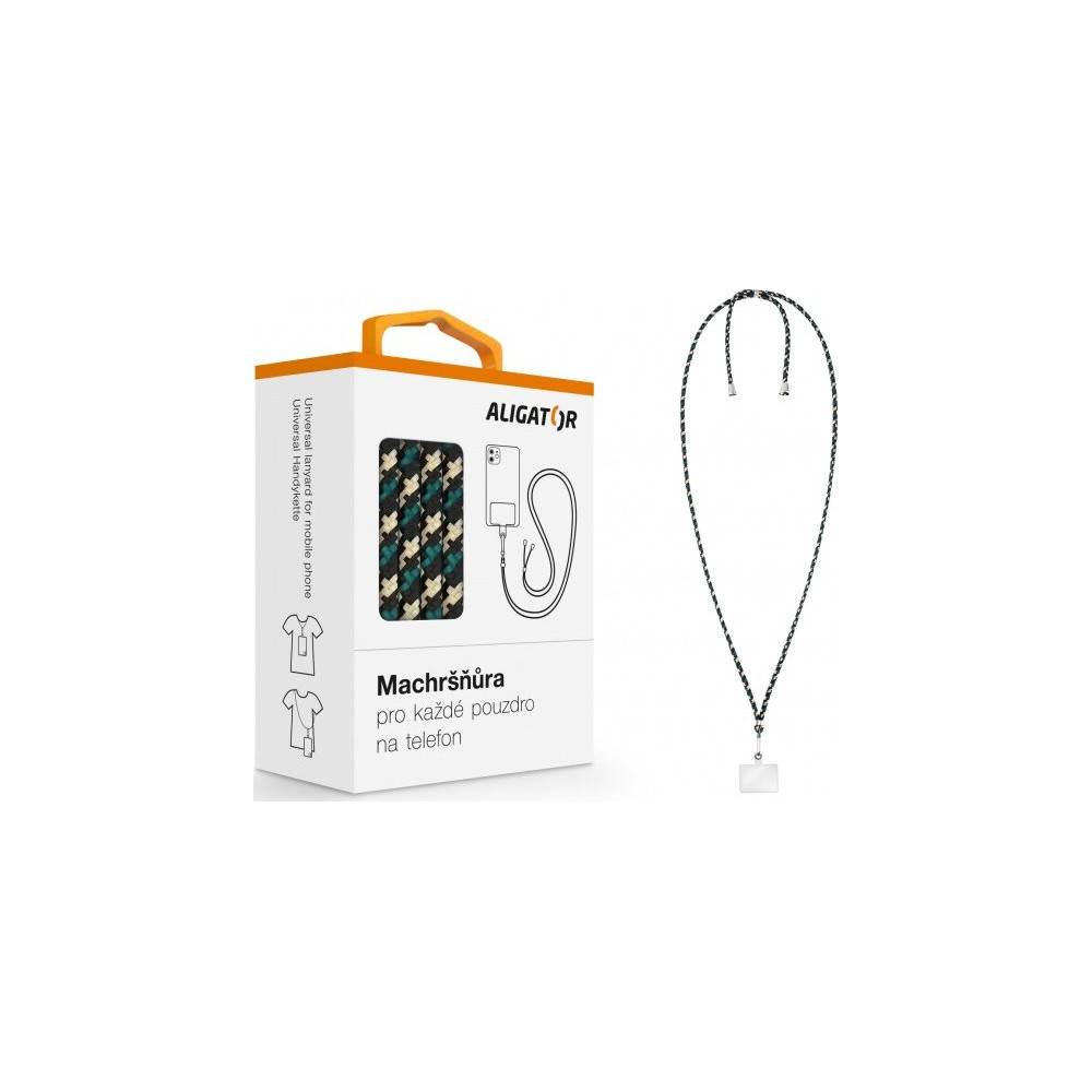 Machršňůra Aligator, univerzální šňůrka pro mobilní telefon, maskáčová (UST005)