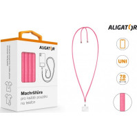 Machršňůra Aligator, univerzální šňůrka pro mobilní telefon, neon růžový (UST010)