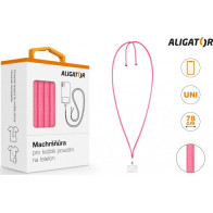 Machršňůra Aligator, univerzální šňůrka pro mobilní telefon, neon růžový (UST010)