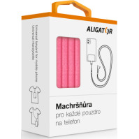 Machršňůra Aligator, univerzální šňůrka pro mobilní telefon, neon růžový (UST010)
