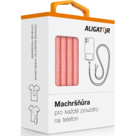 Machršňůra Aligator, univerzální šňůrka pro mobilní telefon, růžová (UST004)