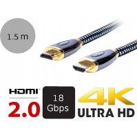 HDMI kabel 2.1 8K/UHD, délka 1,5 m, pozlacené konektory, AQ PV11015