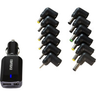 Napájecí zdroj do auta pro notebooky Evolveo Chargee Car90, 12 V, 90 W