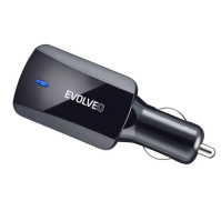 Napájecí zdroj do auta pro notebooky Evolveo Chargee Car90, 12 V, 90 W