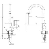 Set Alveus (dřez Rock 30 Black 91 + baterie Tonia Black 91)
