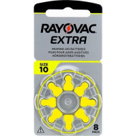 Baterie pro naslouchátka Rayovac 10, 1,45 V, 8 ks, zinko-vzduchové (pro neslyšící)