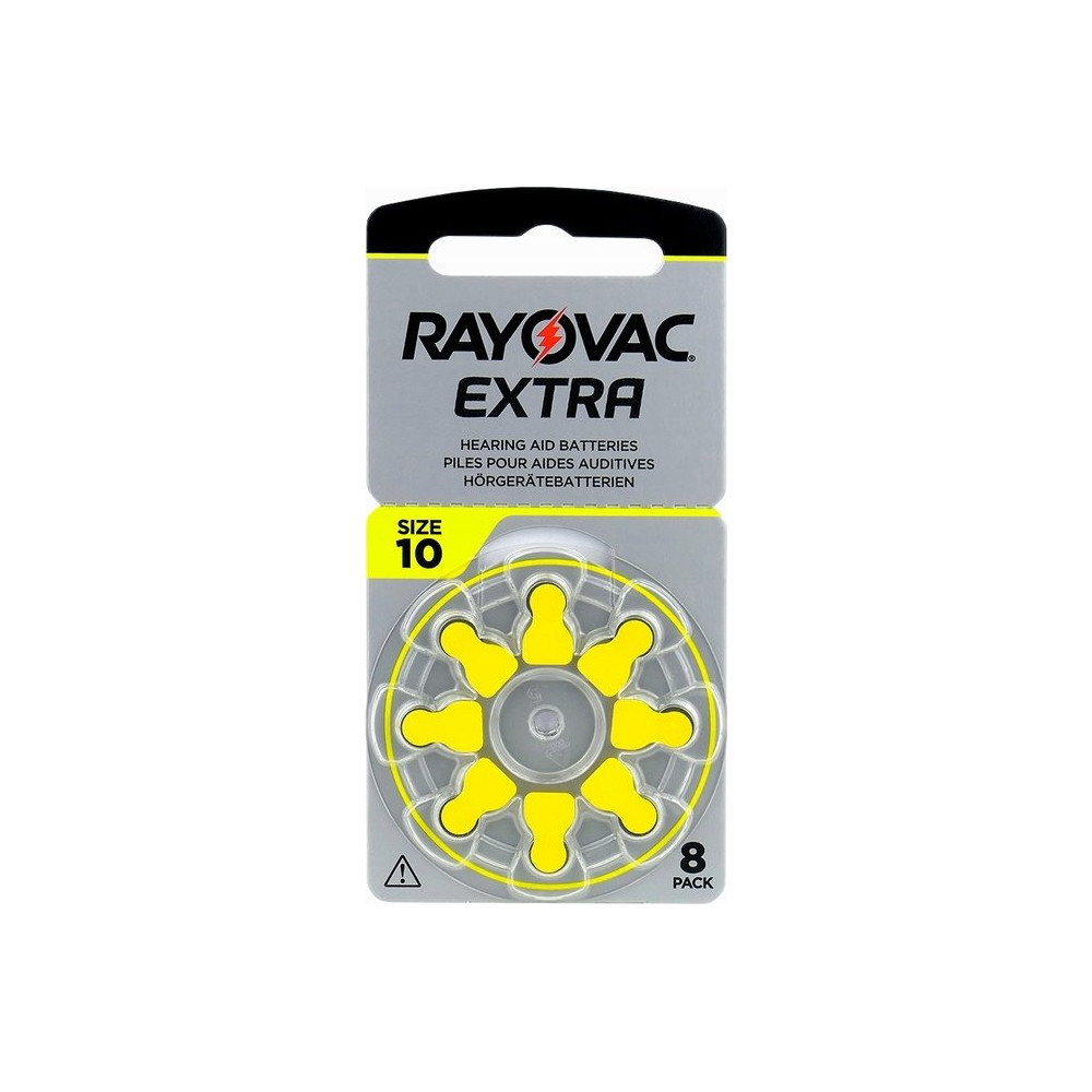 Baterie pro naslouchátka Rayovac 10, 1,45 V, 8 ks, zinko-vzduchové (pro neslyšící)