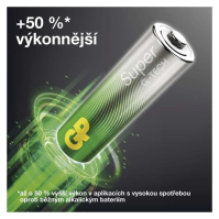 Baterie alkalická GP Super AAA (LR03), 8 ks (B01118)