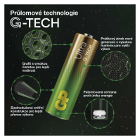 Baterie alkalická GP Ultra AAA (LR03), 4 ks (B02114)