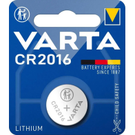Baterie Varta knoflíková CR2016, Lithium