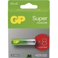 Baterie alkalická GP Super AA (LR6), 8 ks (B01218)