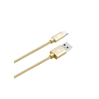 Datový kabel Aligator Premium 2A, USB-C, délka 1 m, zlatý