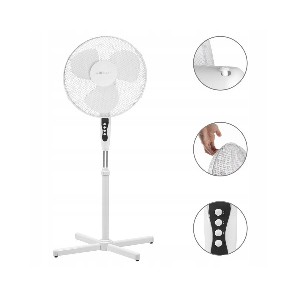 Podlahový ventilátor Clatronic VL 3603, 40 cm, 40 W, bílý